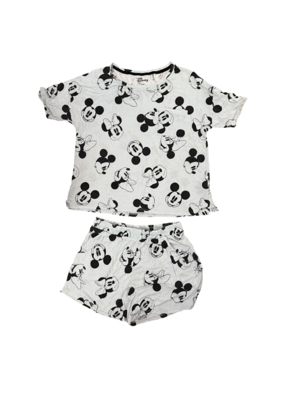 Disney Mickey & Minnie Mouse Pajama Set Women’s Small Black & White Lounge Sleep - Picture 5 of 5